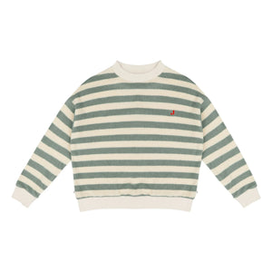 Jenest - Kay Gestreiftes Sweatshirt aus Bio-Baumwolle | Khaki