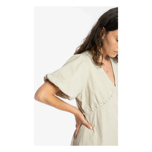 Matona - Midilanges Kleid aus Bio-Baumwolle | Sand