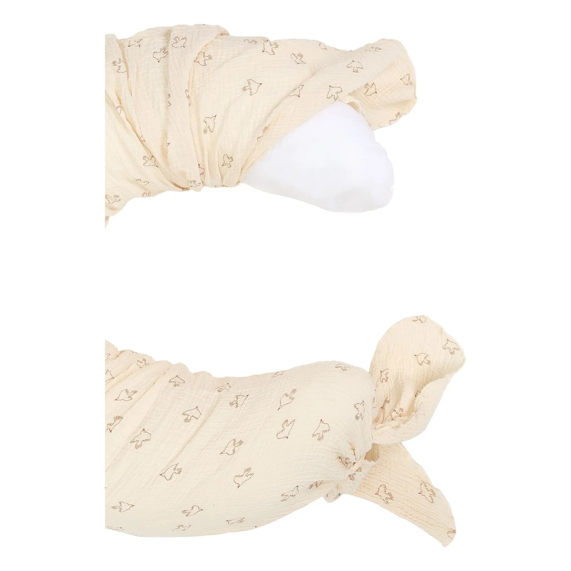 Nobodinoz - Braun Hoshi Birds Schwangerschaftskissen | Beige