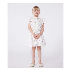 Petit Bateau - Bory Kleid aus Bio-Baumwollpopeline | Creme