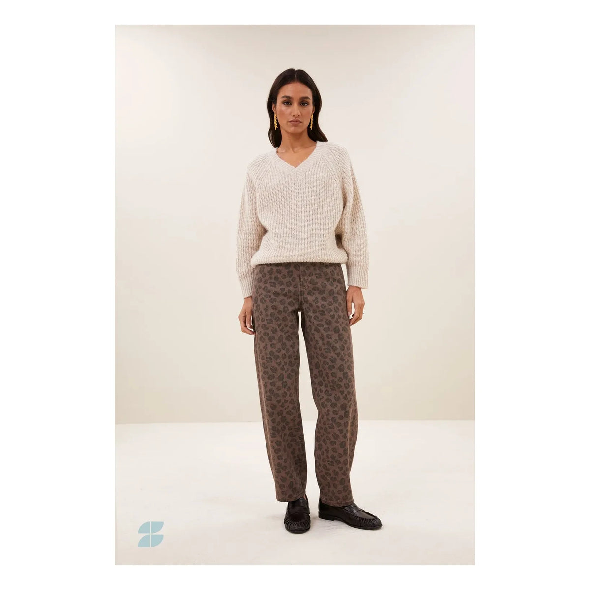 By Bar - Lew Bio-Baumwoll-Leopardenhose | Braun