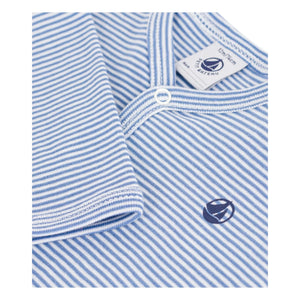 Petit Bateau - Pyjamas Dors Bien Çizgili Milleraies Organik Pamuk | Mavi