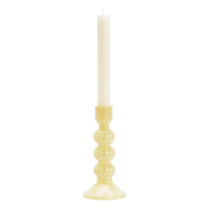 Madam Stoltz - Kerzenständer aus Glas | Marmor gelb