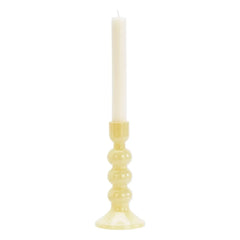 Madam Stoltz - Kerzenständer aus Glas | Marmor gelb