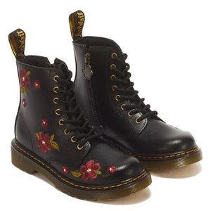 Dr Martens - 1460 J Bağcıklı Çiçekli Botlar | Siyah