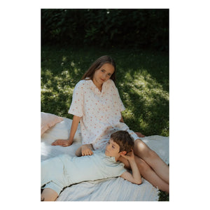 Risu Risu - Wassermelone Bio-Baumwoll-Pyjama | Ecru