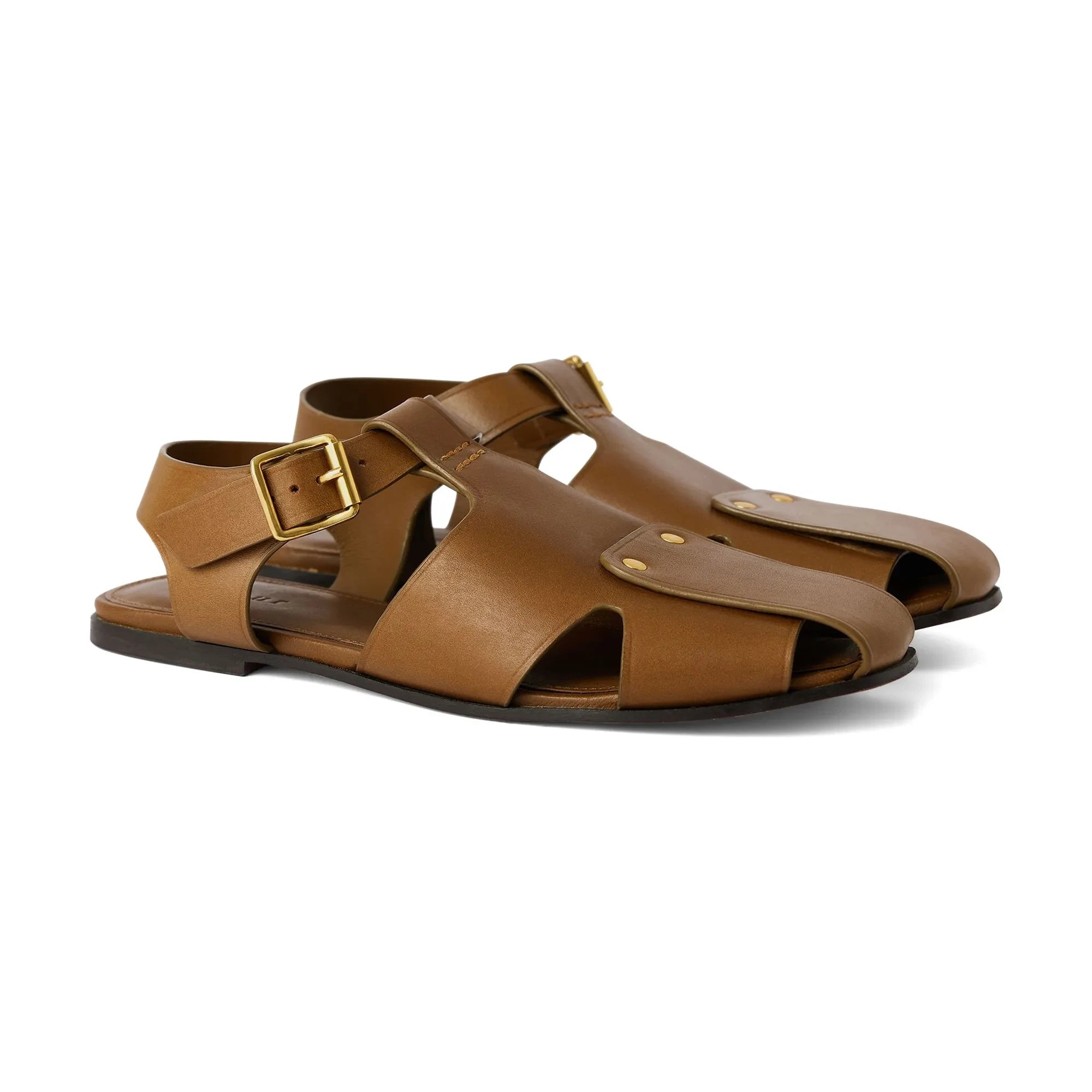 Soeur – Avril Ledersandalen | Bronze