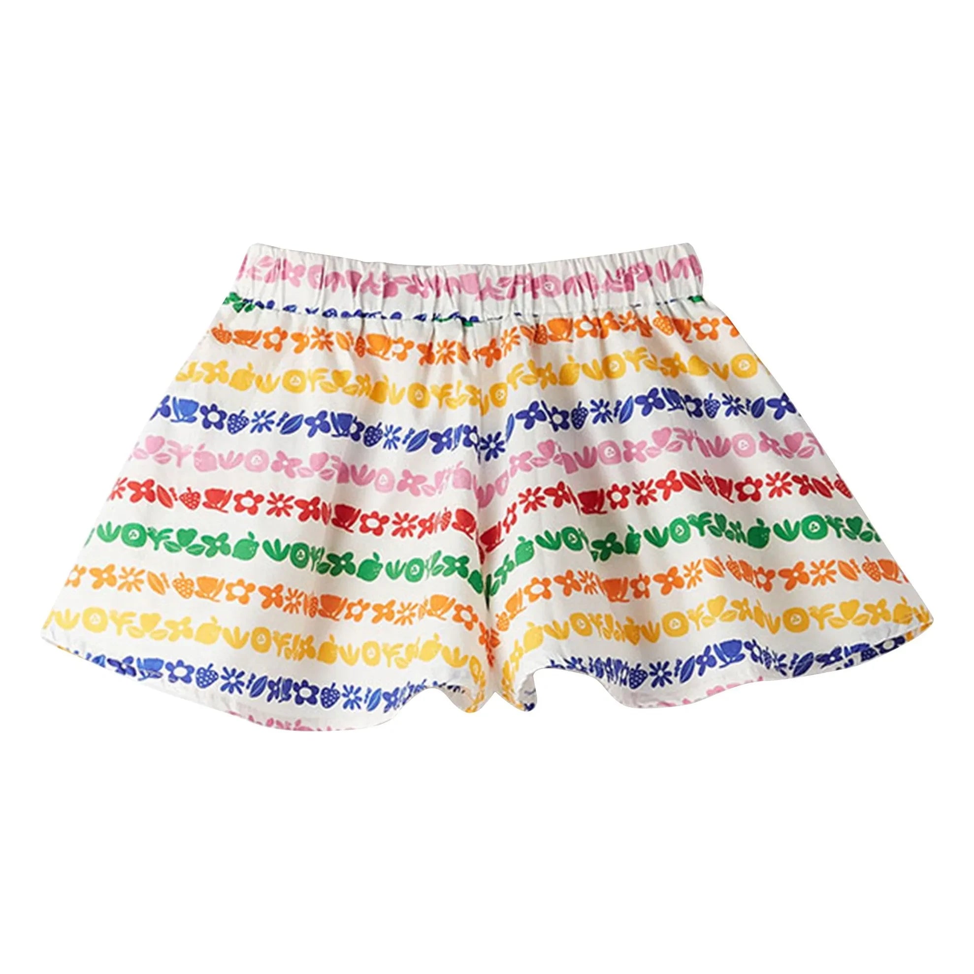 Fabula - Gestreifte Garten-Shorts | Weiß