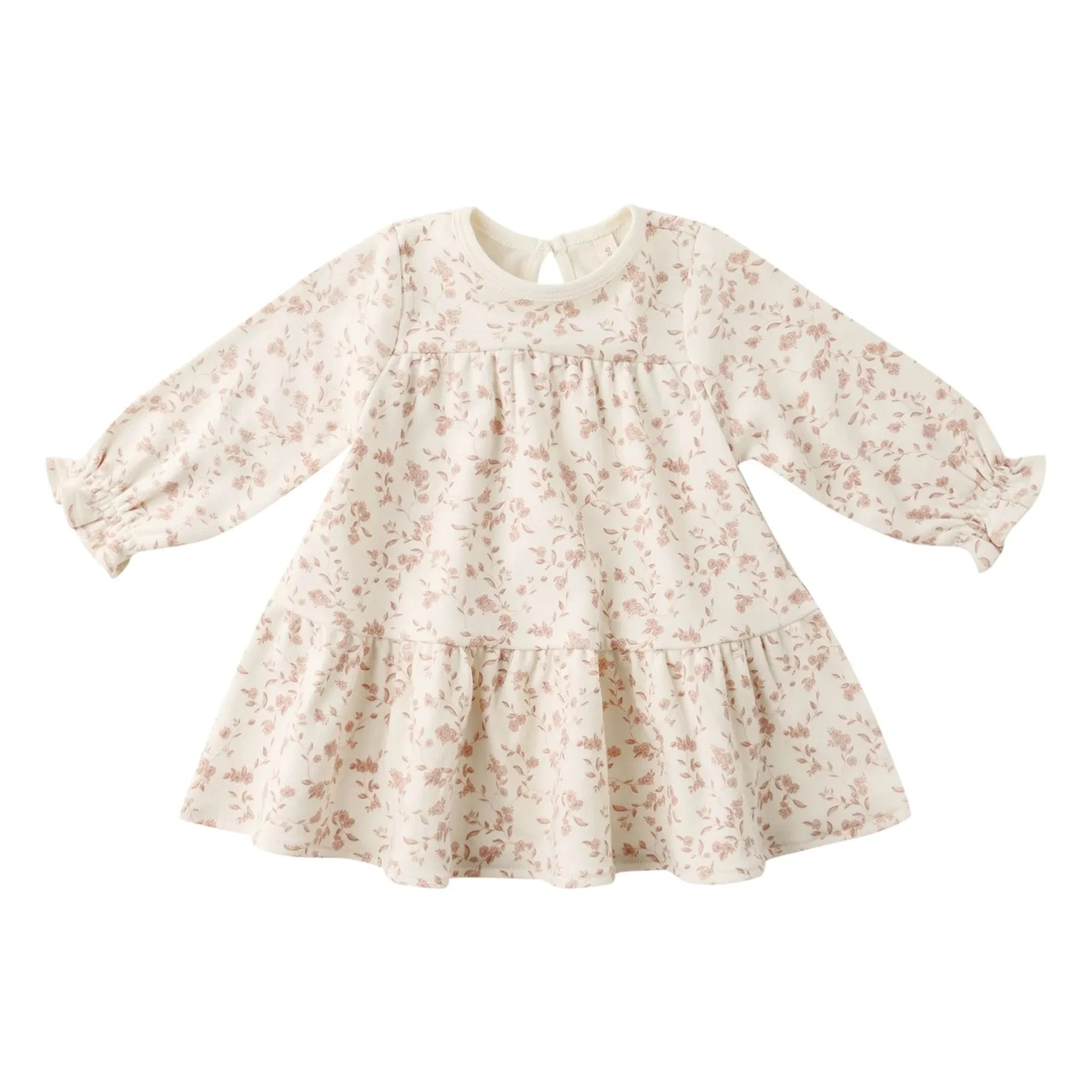 Quincy Mae - Bio-Baumwoll Blumenkleid | Elfenbein