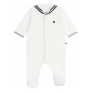 Petit Bateau - Strampler Hemdkragen | Weiß