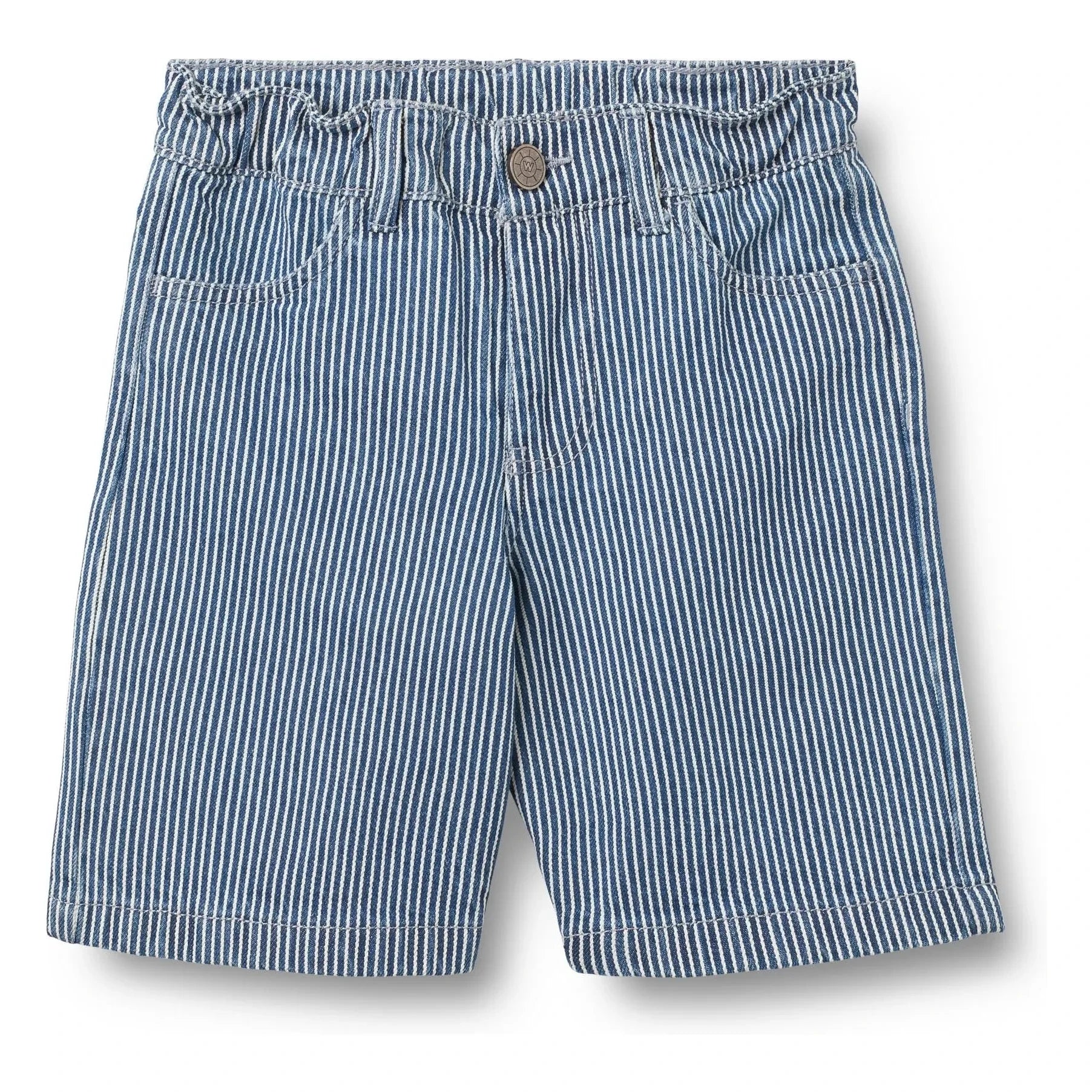 Wheat – Gestreifte Christian Denim Bermudashorts aus Bio-Baumwolle | Blau