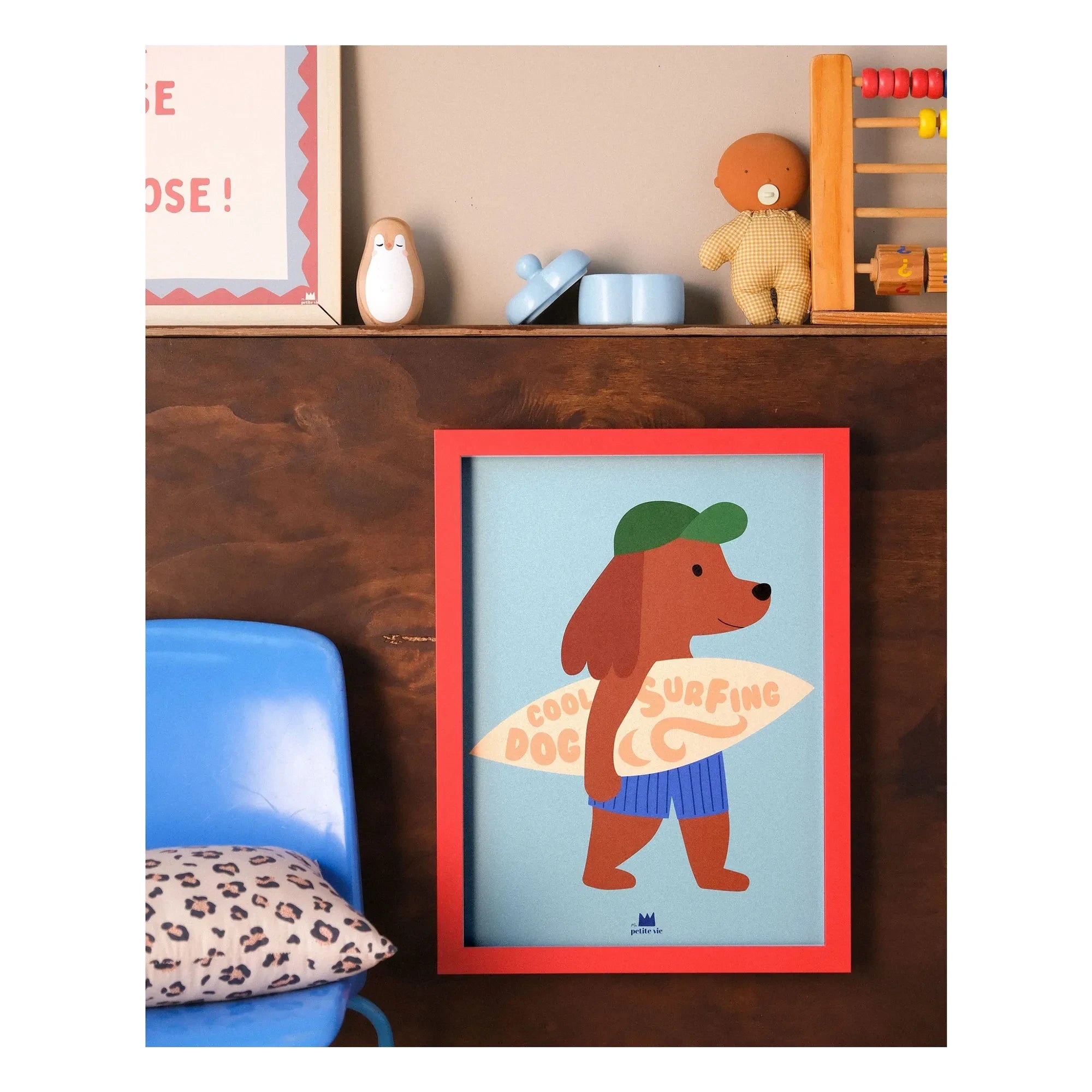 Ma petite vie - Surfer Hund Poster