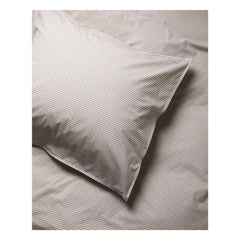 Suite 702 - Bio-Perkal-Kissenbezug gestreift - Braun-Natur | Braun