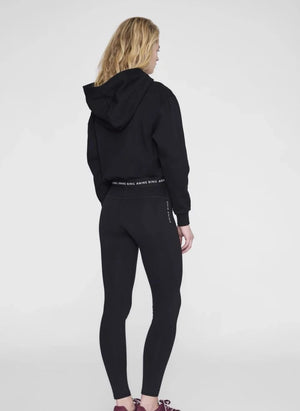 Anine Bing - Dany Crop Baumwoll Sweatshirt | Schwarz