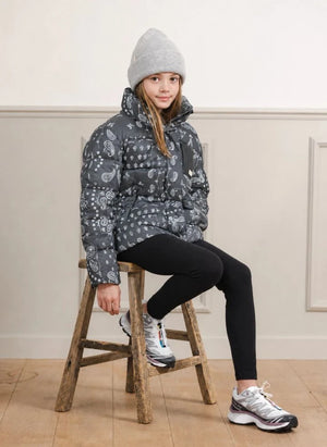 Töastie - Aus recyceltem Material hergestellter Helix Bandana Daunenjacke | Schwarz