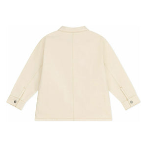 Petit Bateau - Jacke mit sichtbaren Nähten und Herzmotiv | Ecru