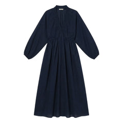 BELLEPIECE - Matteo Baumwollgaze-Kleid | Marineblau