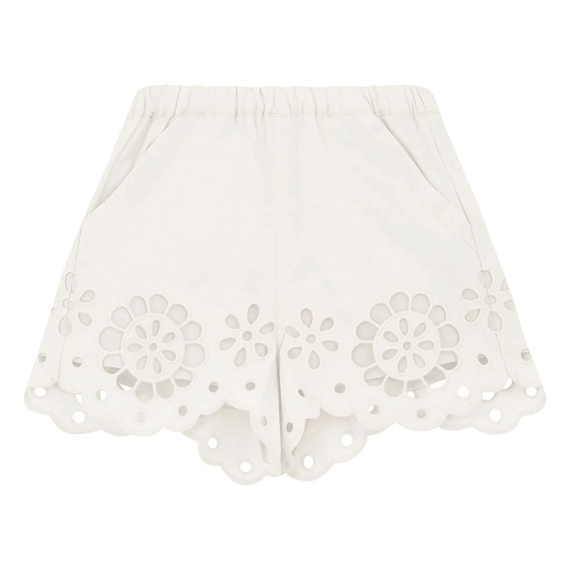 Zimmermann – Bestickte Awaken Shorts aus Baumwolle | Elfenbein