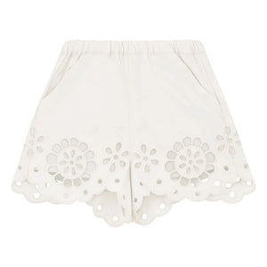 Zimmermann – Bestickte Awaken Shorts aus Baumwolle | Elfenbein