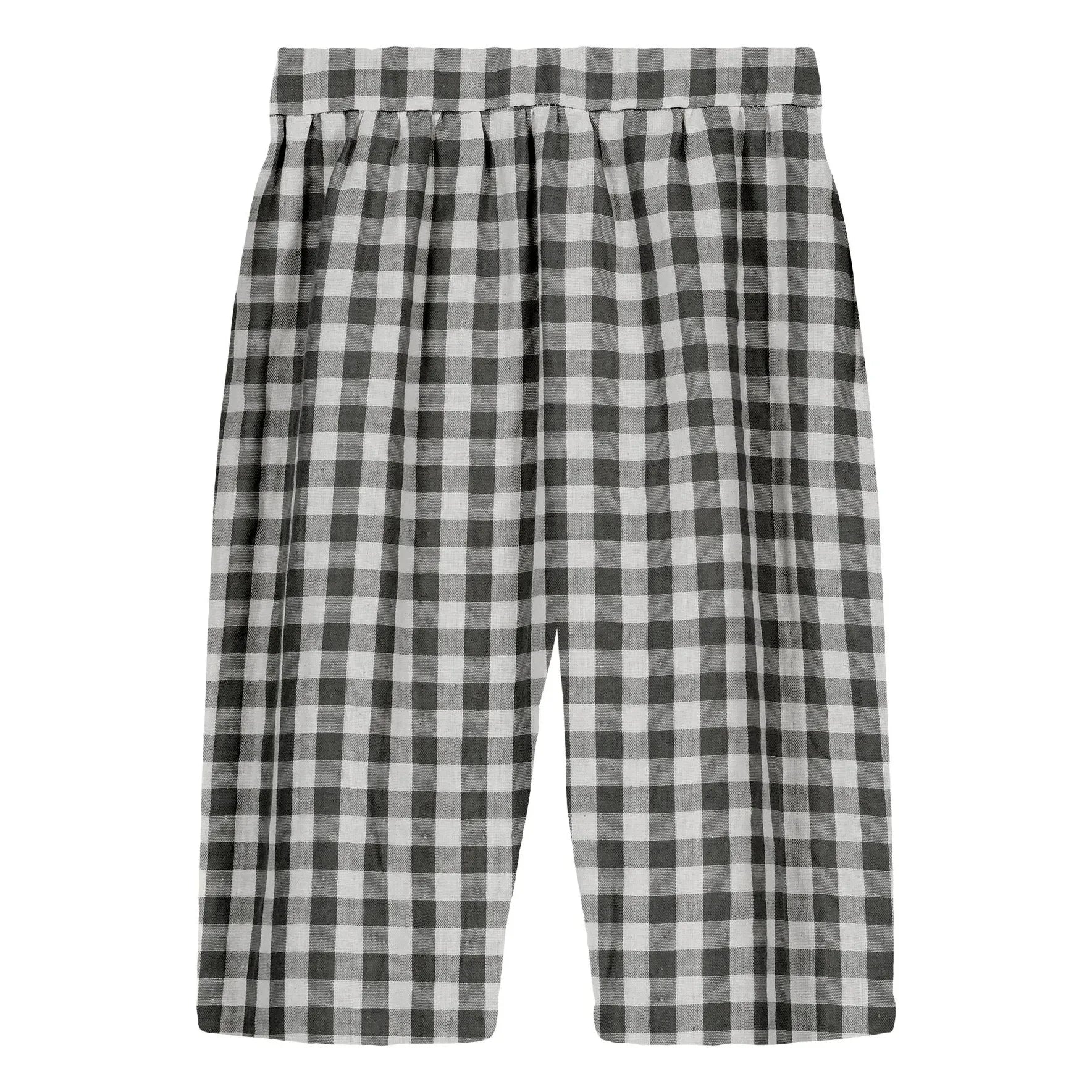 Studio Bohème - Cousin Vichy Hose aus Bio-Baumwollgaze | Schwarz