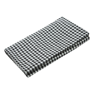 Gabrielle Paris - Gingham-Gewaschene Leinen-Tischdecke | Schwarz