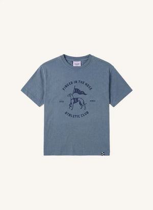 Finger in der Nase - King Athletic Club Ökologisches Baumwoll T-Shirt | Grau Blau