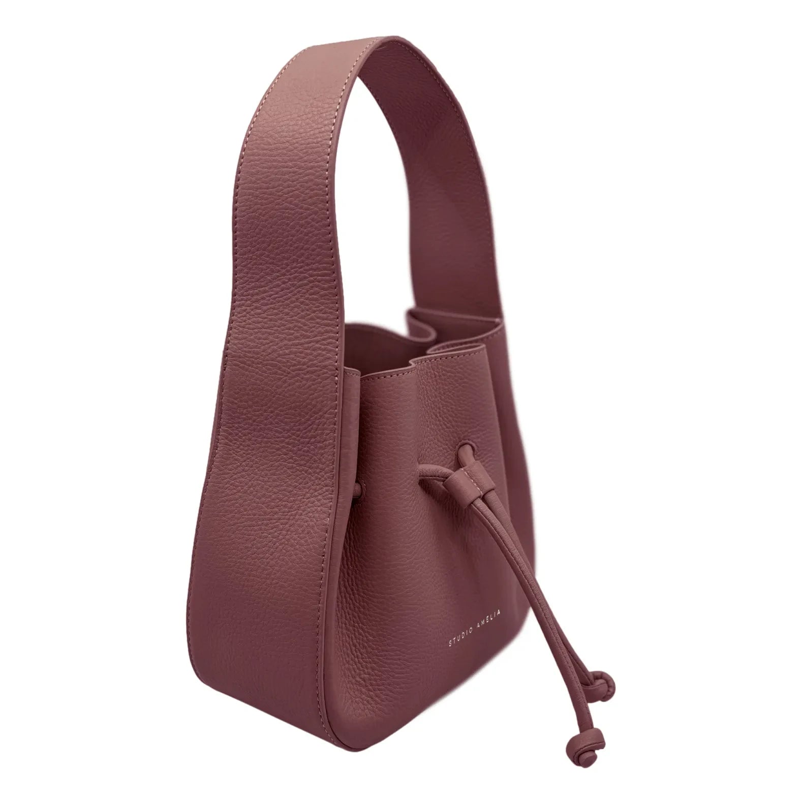 Studio Amélia - Geraffte Mini-Tasche | Aubergine