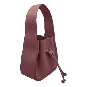 Studio Amélia - Geraffte Mini-Tasche | Aubergine