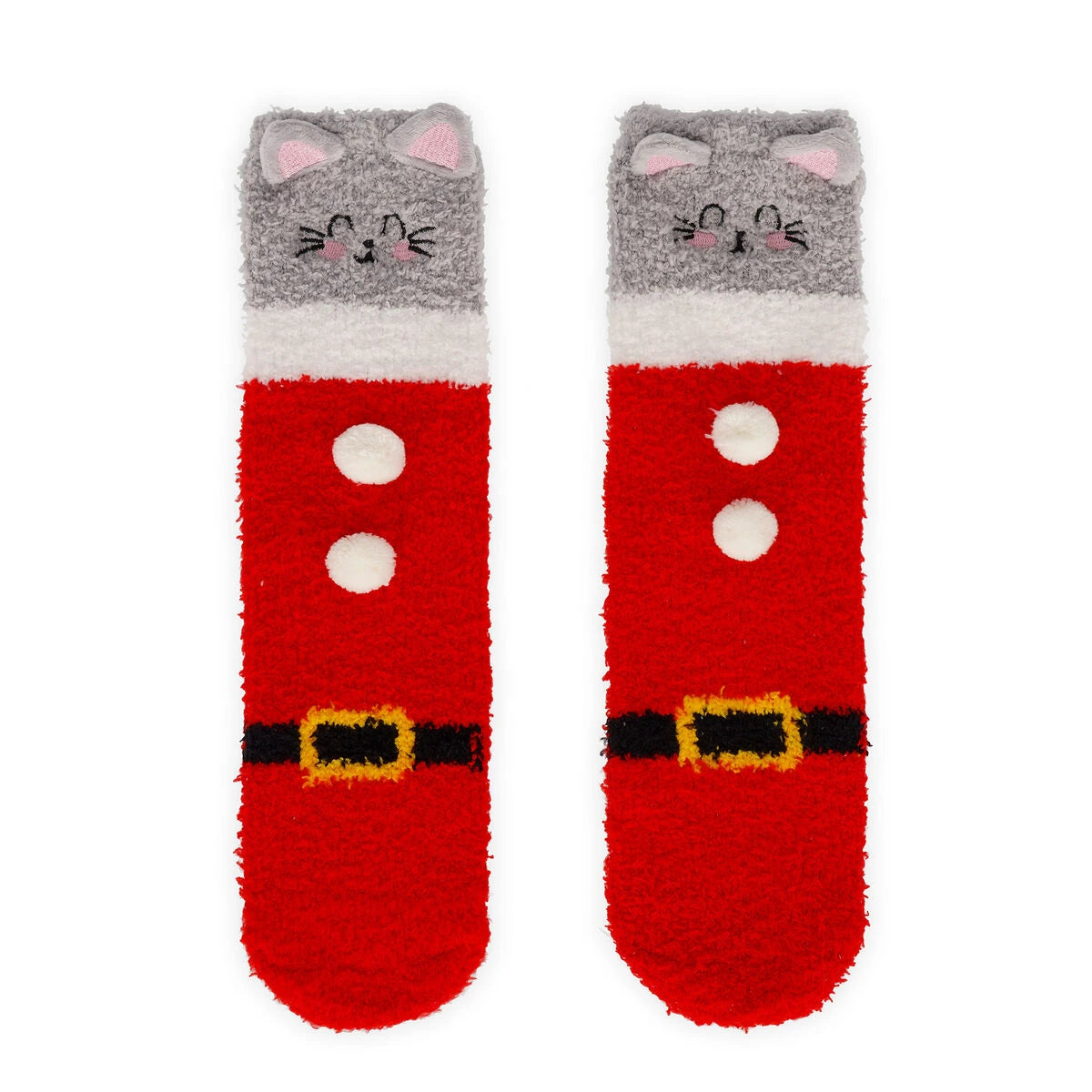 Legami - Erwachsene Weihnachts Hausschuh Socken Kitty Santa - Eine Perfekte Passform!