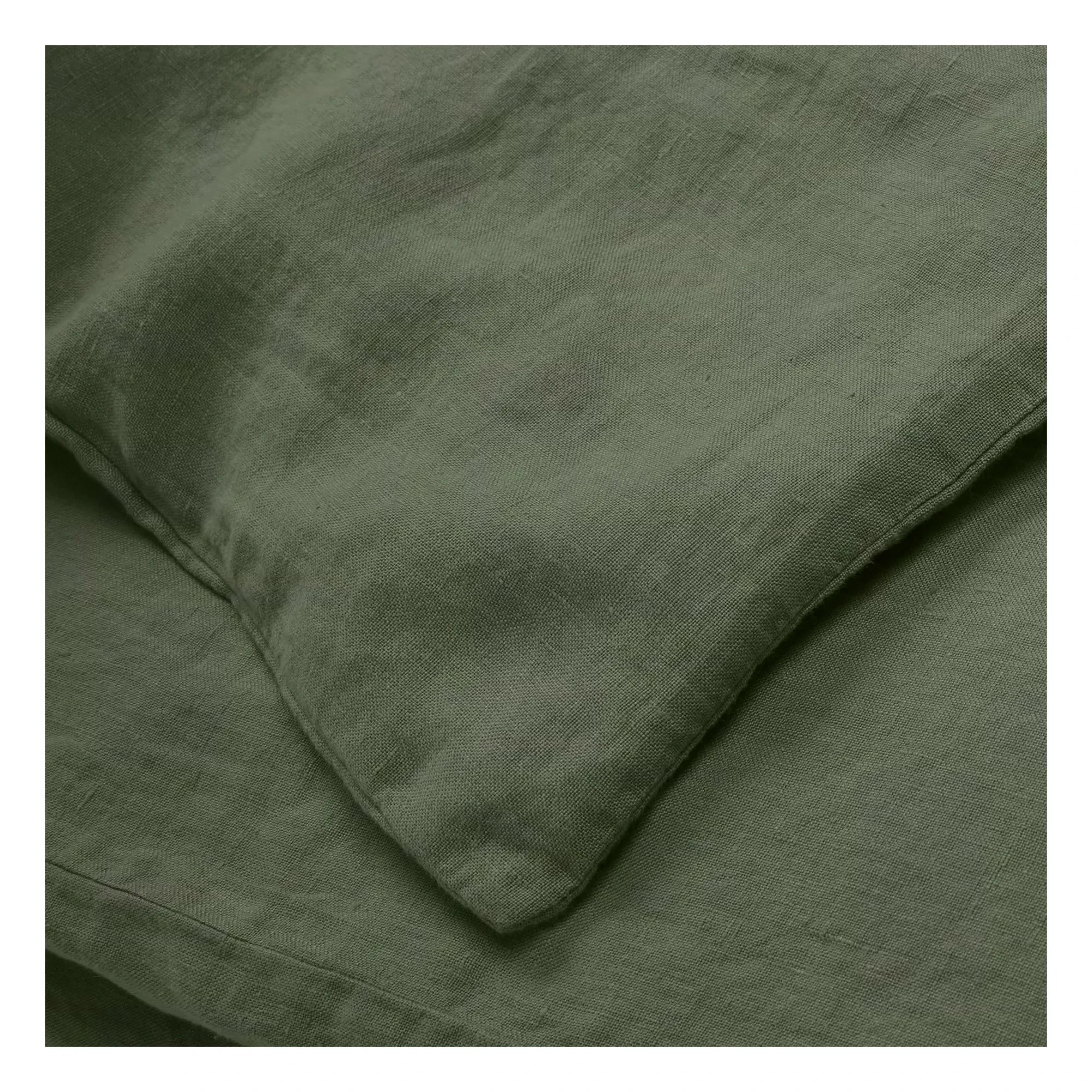 Gütergemeinschaft - Gewaschener Leinenbettbezug | Khaki