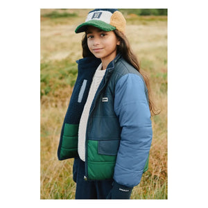 Liewood - Franka Wende-Sherpa-Jacke aus recyceltem Fleece | Marineblau