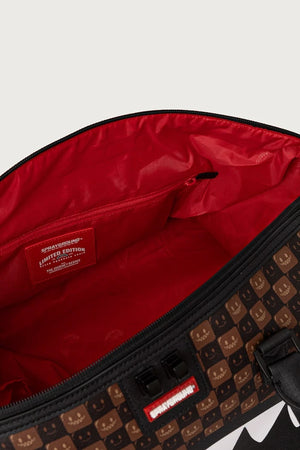 Sprayground - Braune Reisetasche mit Haifischen in Paris 910D9306NSZ