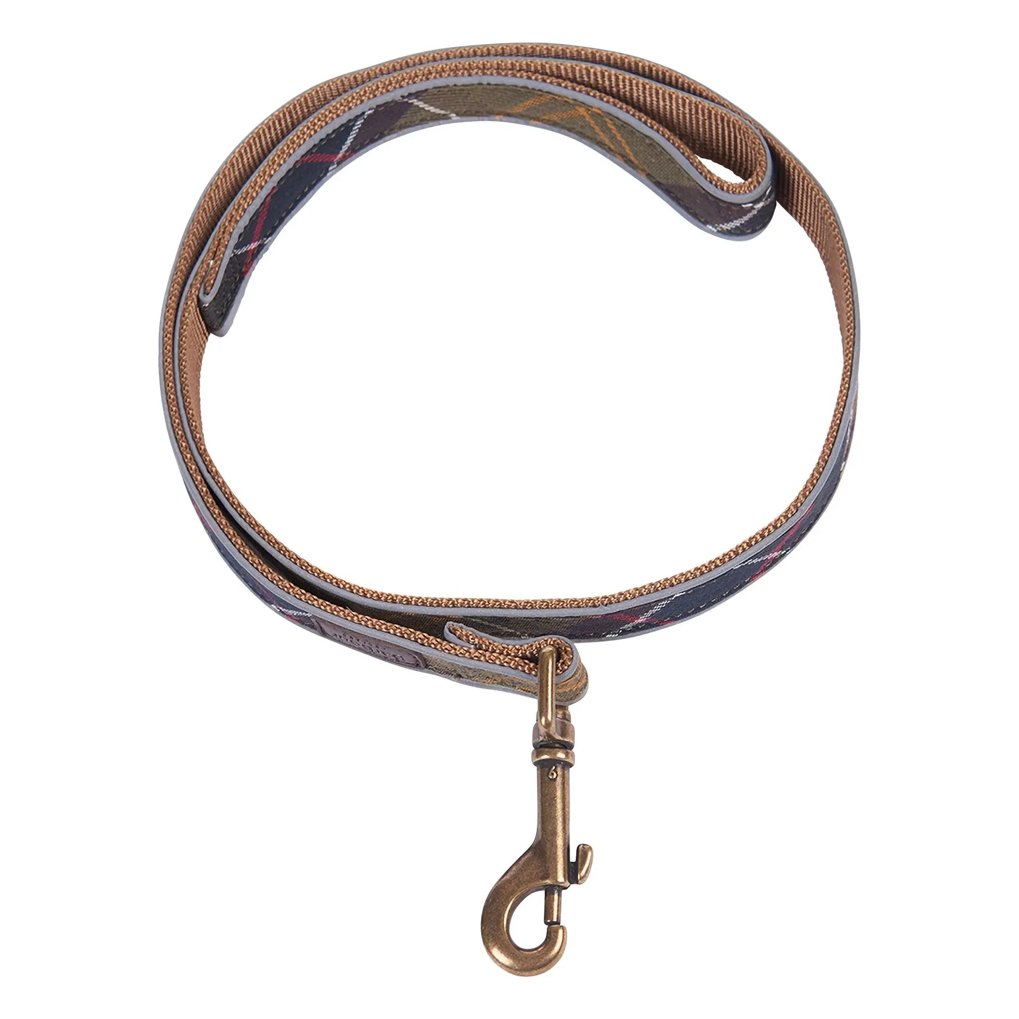 Barbour - Tartan Reflektierendes Hundehalsband | Taupe Braun