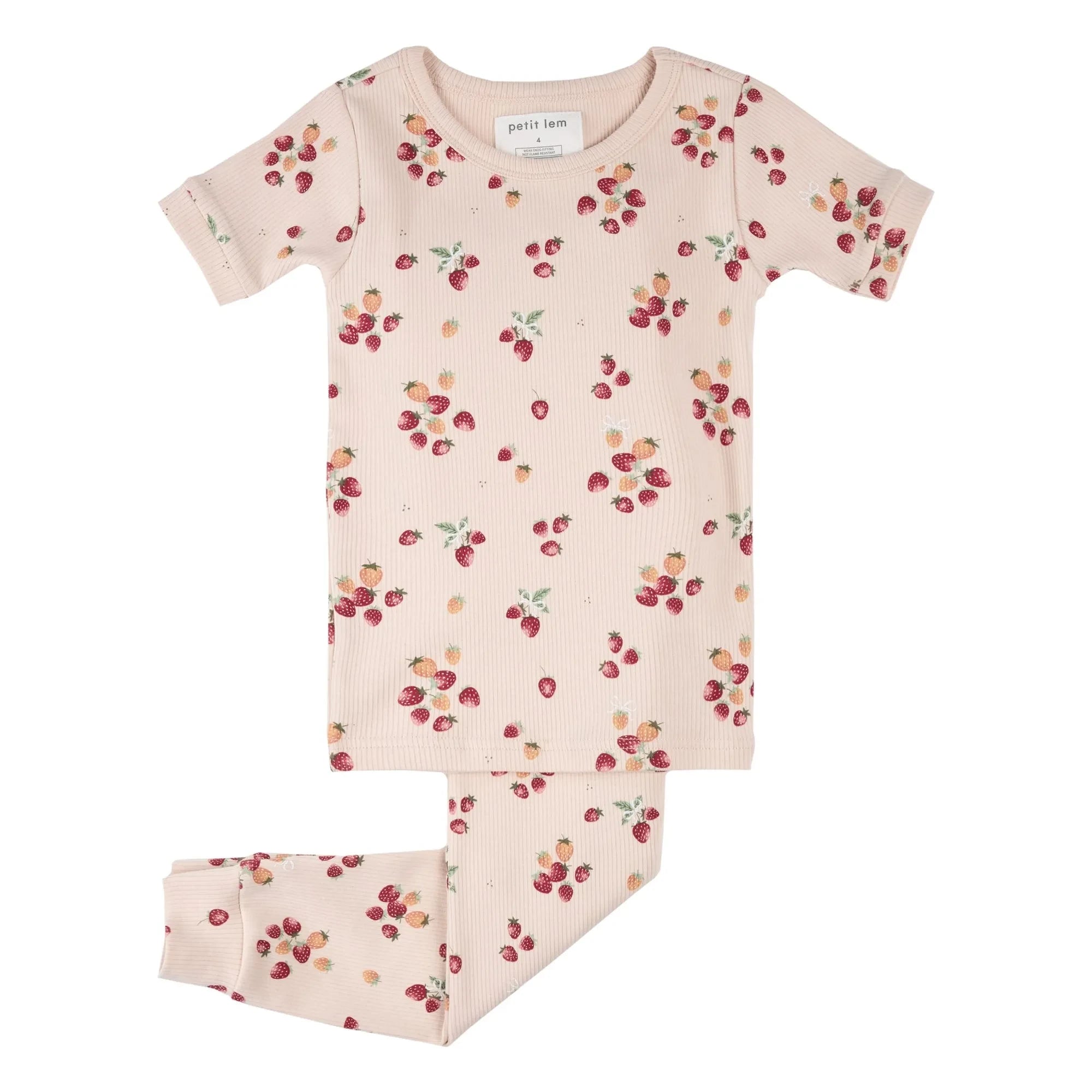 Petit Lem - Pyjama mit Blumenmuster aus Bio-Baumwolle | Rosa