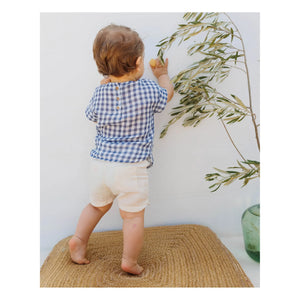 Búho – Vichy-Bluse mit Taschen | Blau
