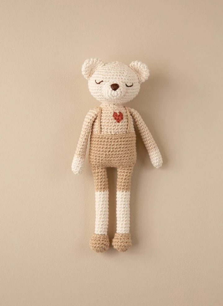 Patti Oslo - Kalp Şeklinde Peluş Ayı - Patti Oslo x Cosy Roots | Bej