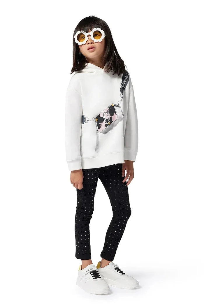Çocuklar için pamuklu kapüşonlu MARC JACOBS sweatshirt