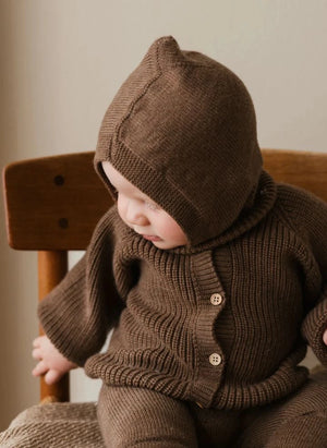 Hvid - Eddy Zwei-Farben-Merino-Woll-Balaklava | Mocha