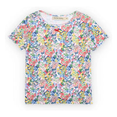 the new society - Verbena Floral Rib T-Shirt | Blau