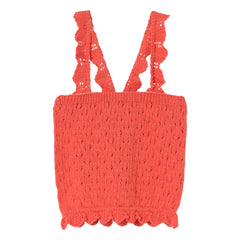 Cozmo - Lily Pointelle Trägertop Recycled fibers | Rot