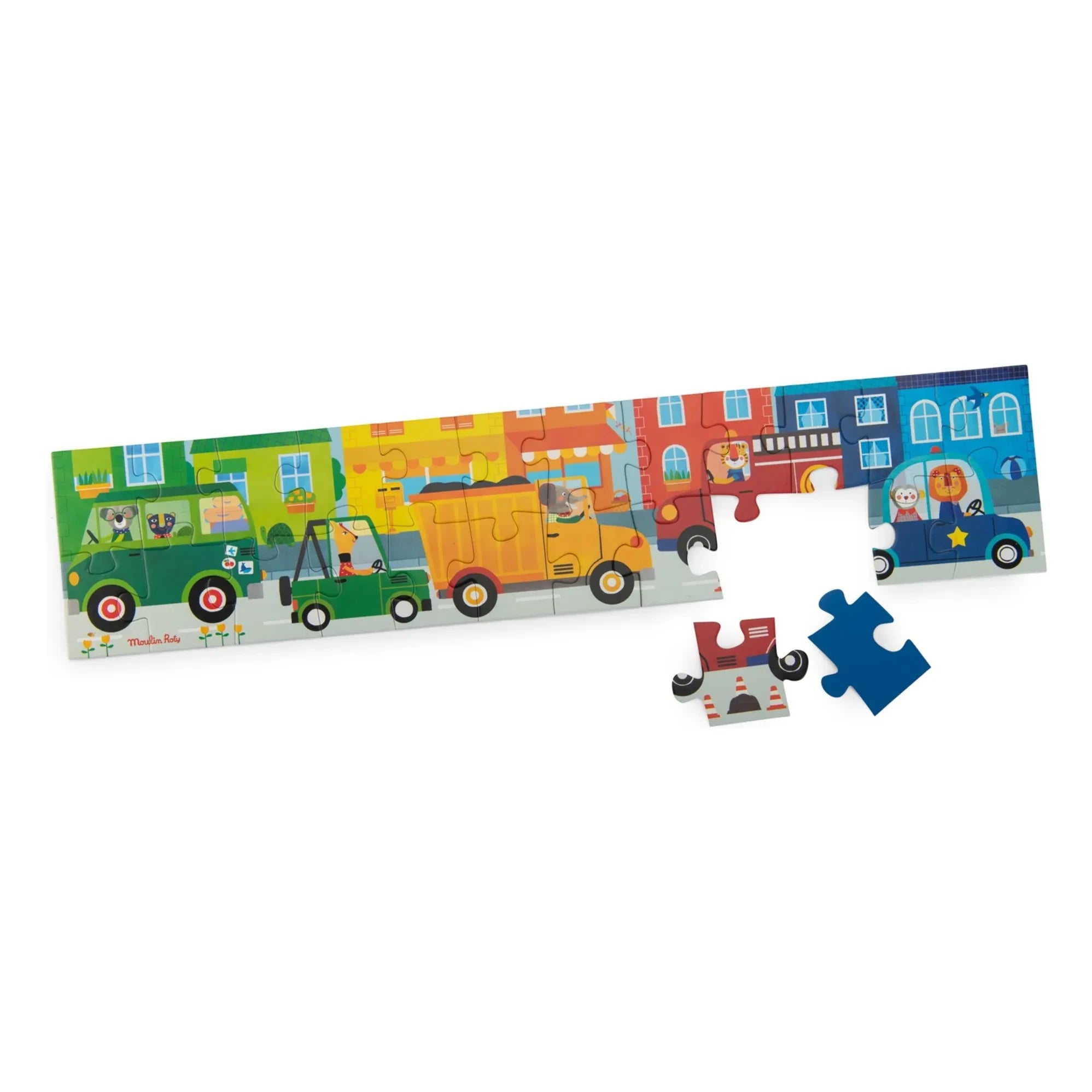 Moulin Roty - Fahrzeugpuzzle - 24 Teile