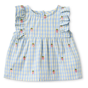 Flöss - Millie Gingham-Kleid | Hellblau