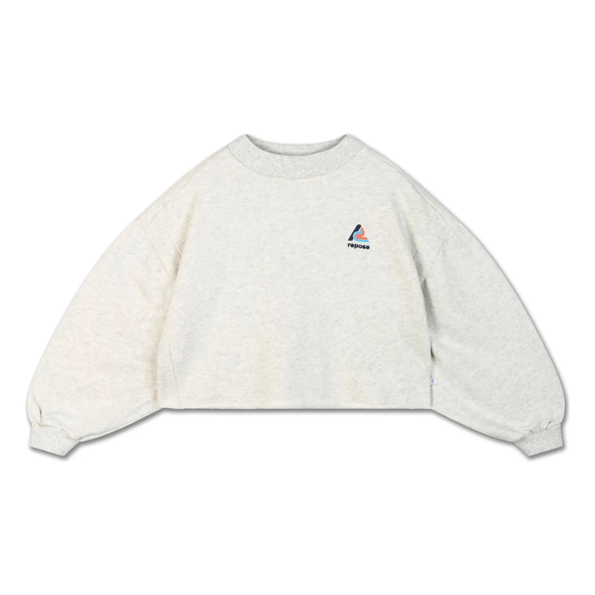Repose AMS - Crop-Sweatshirt aus Bio-Baumwolle | Grau meliert