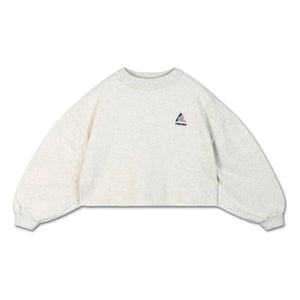 Repose AMS - Crop-Sweatshirt aus Bio-Baumwolle | Grau meliert