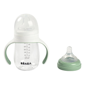 Béaba - 2'si 1 Arada Eğitim Biberonu - 240 ml | Sage