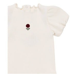 Donsje - Marien Fleur T-Shirt aus Bio-Baumwolle | Ecru