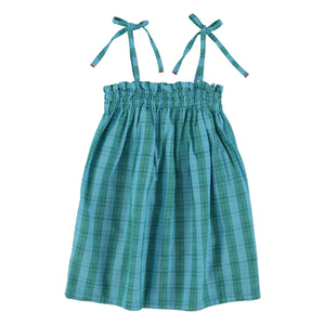 Piupiuchick - Kariertes Kleid aus Bio-Baumwolle | Blau