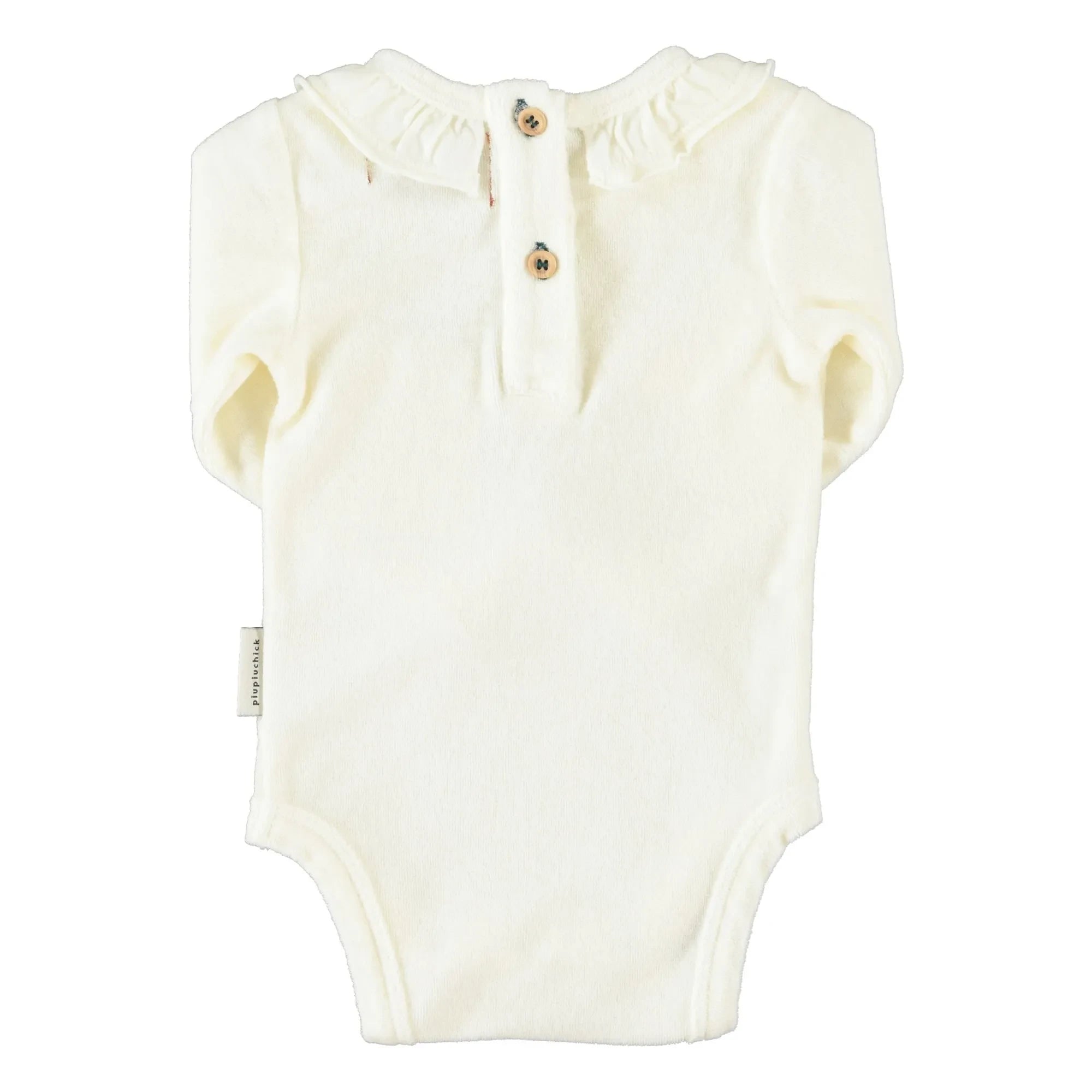 Piupiuchick - Nuages Body aus Bio-Baumwoll-Frottee | Ecru