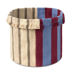 Lorena Canals - Çizgili Depolama Sepeti | Mavi