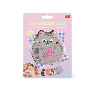 Legami - Set aus sechs Untersetzern - Coaster Club - Katze